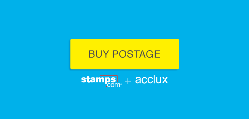 Buy USPS postage right from Acclux interface and keep your financial records in real-time
