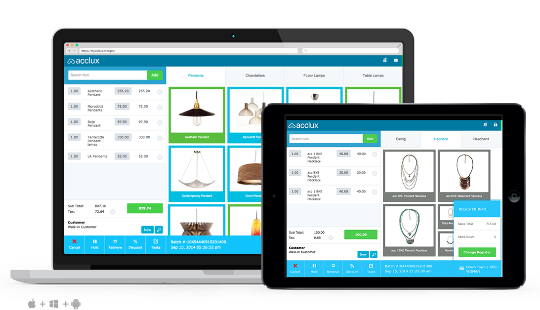 acclux point of sale(pos) on the mac and ipad